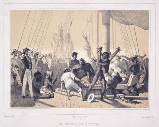 File:Le Droit de visite des navires négriers, dessin de François-Auguste Biard, gravé par Alexis Perrassin, 1846.jpg