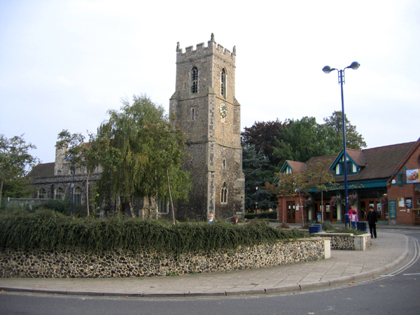 File:Market Hill and parish church, Haverhill, Suffolk - geograph.org.uk - 63259.jpg