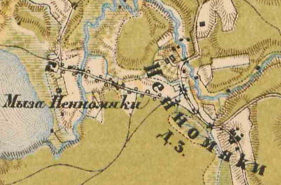 План деревни Ненимяки. 1885 год