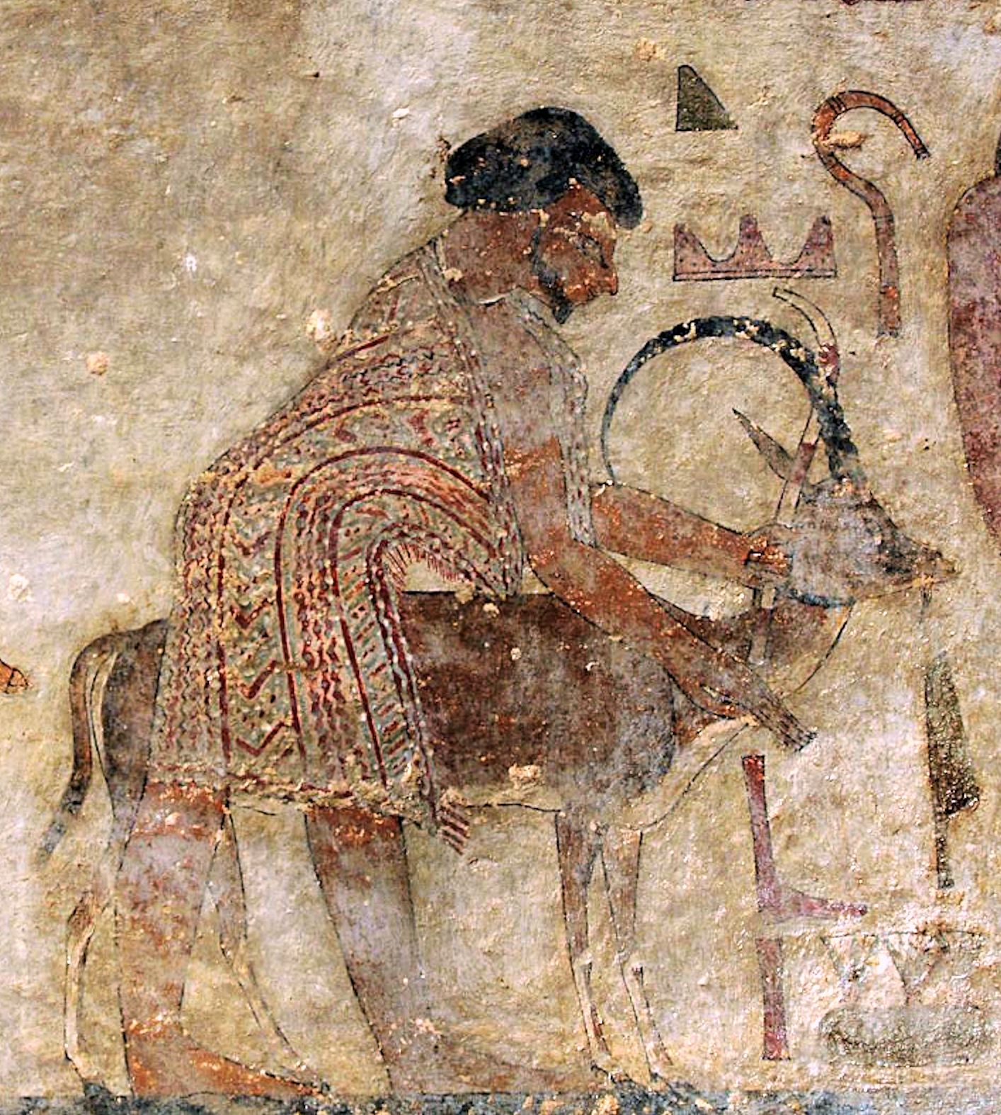 Painting_of_foreign_delegation_in_the_tomb_of_Khnumhotep_II_circa_1900_BCE_%28Detail_mentioning_%22Abisha_the_Hyksos%22_in_hieroglyphs%29.jpg