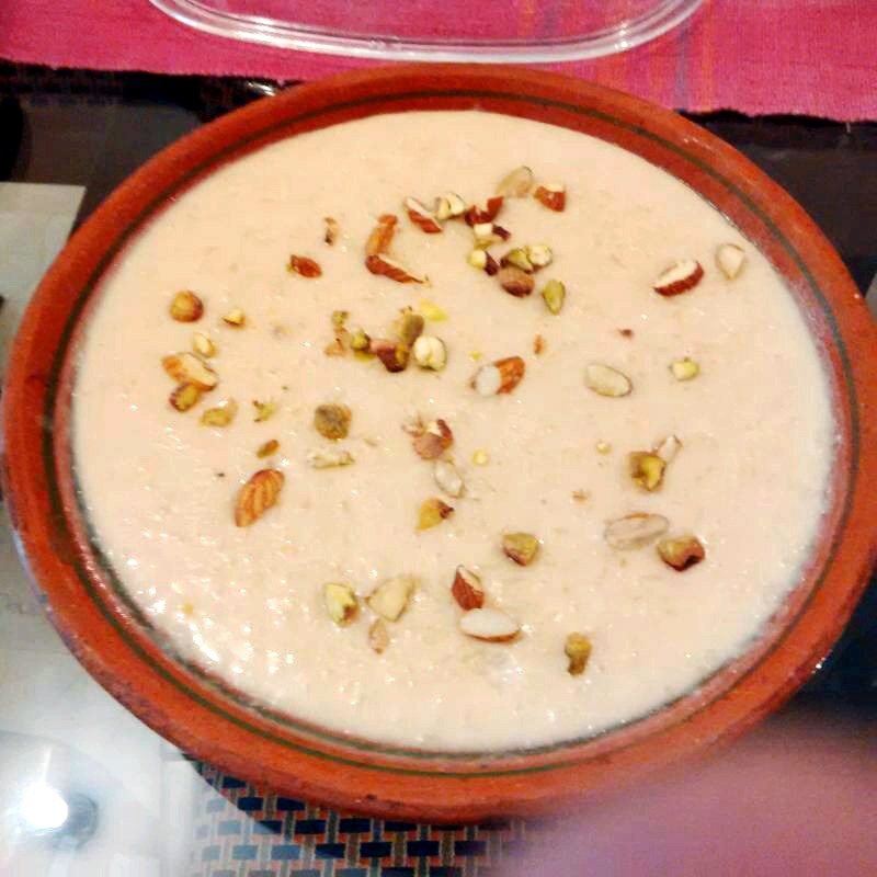 Sweet roasted makhana kheer is an indian dessert recipe, served wall mural  • murals white, vegetarian, treat | myloview.com