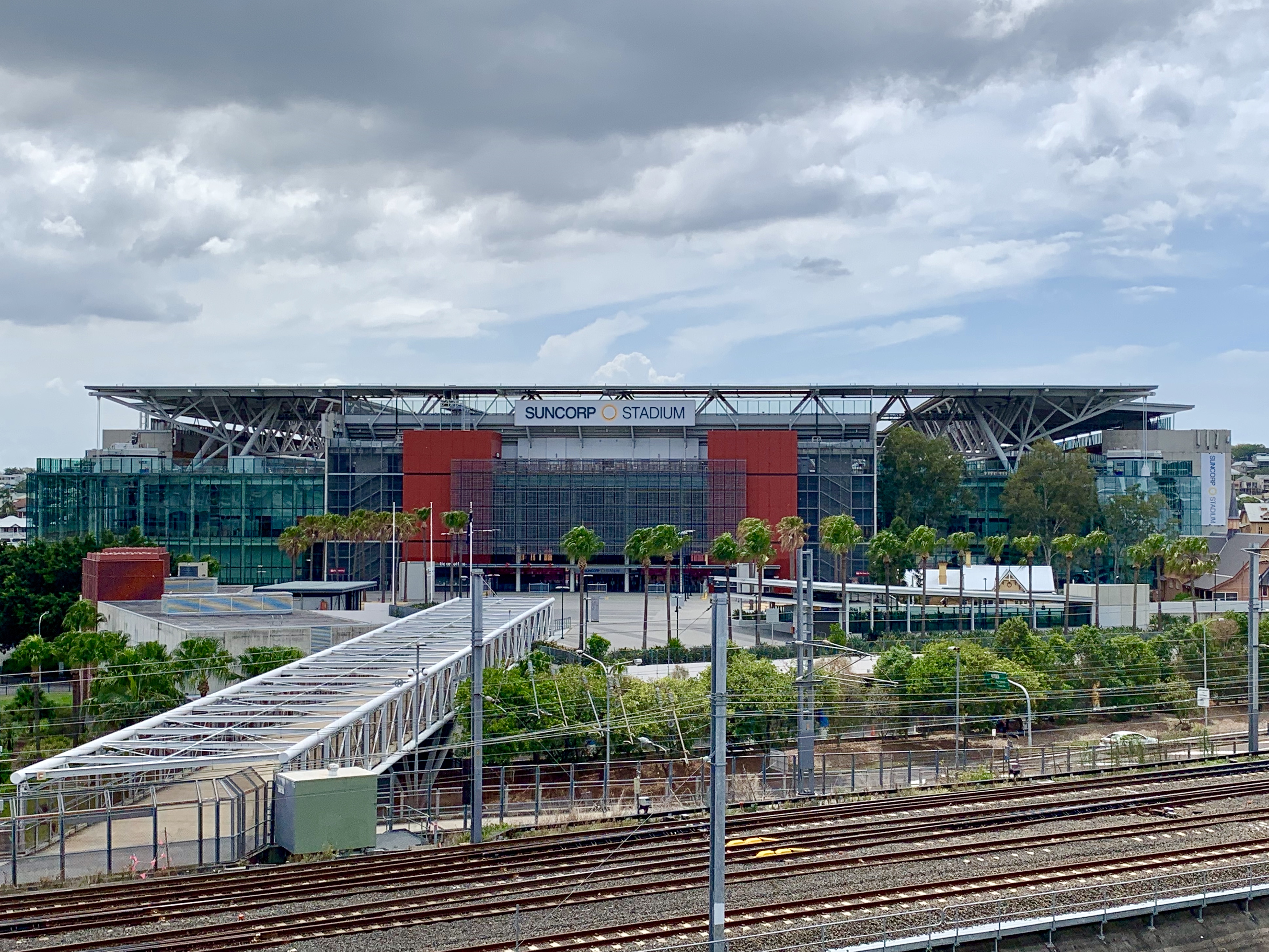 Suncorp Stadium seen from adjacent office building in Milton, Queensland