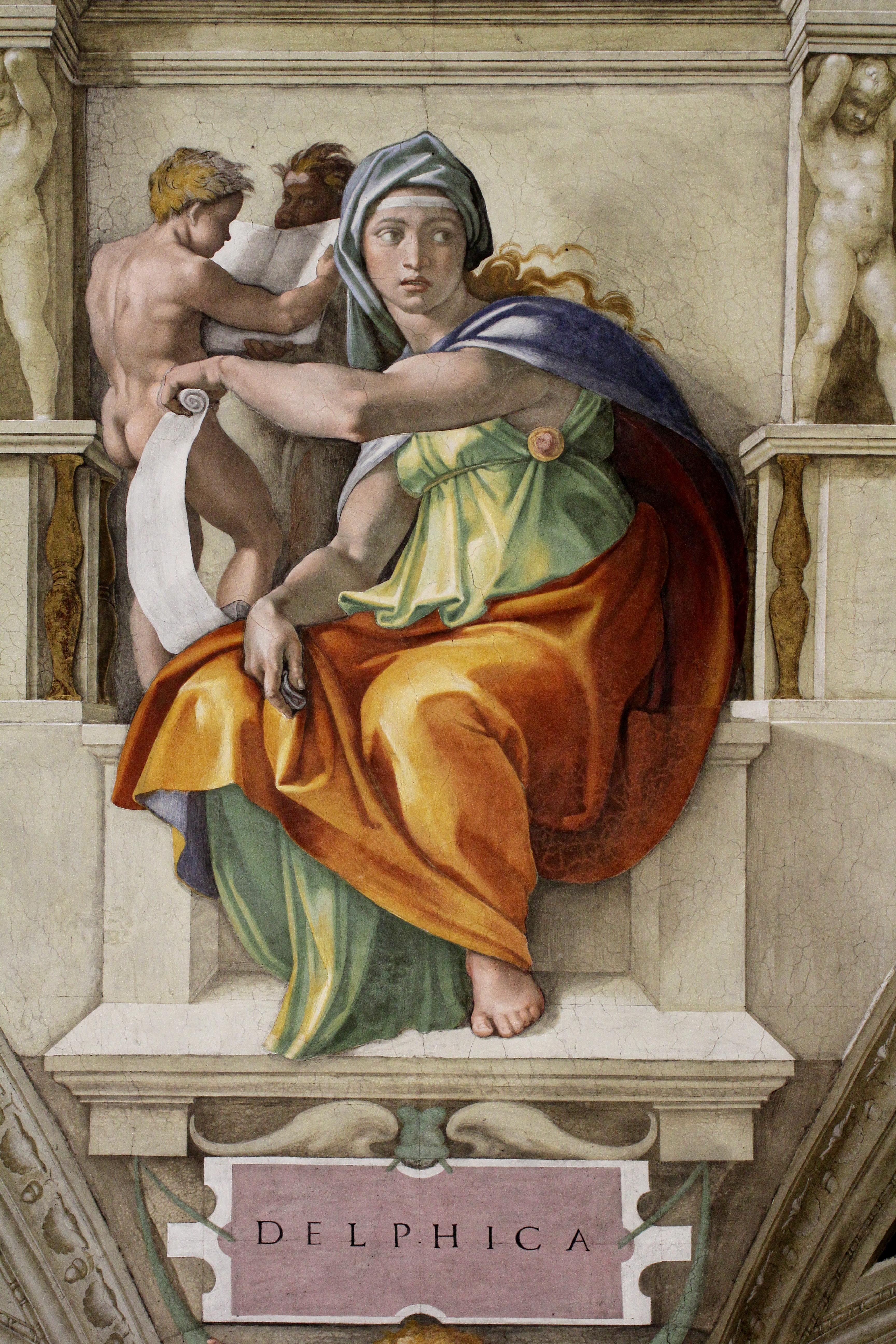 Datei Delphic Sibyl Sistine Chapel Ceiling By Michelangelo