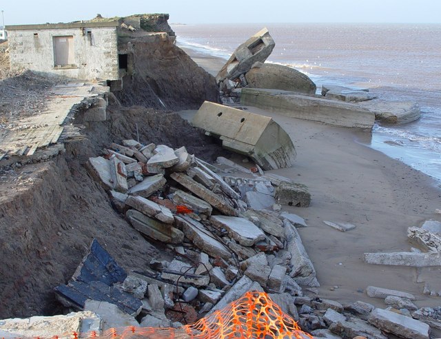 File:Coastal erosion, debris at Kilnsea - geograph.org.uk - 700651.jpg