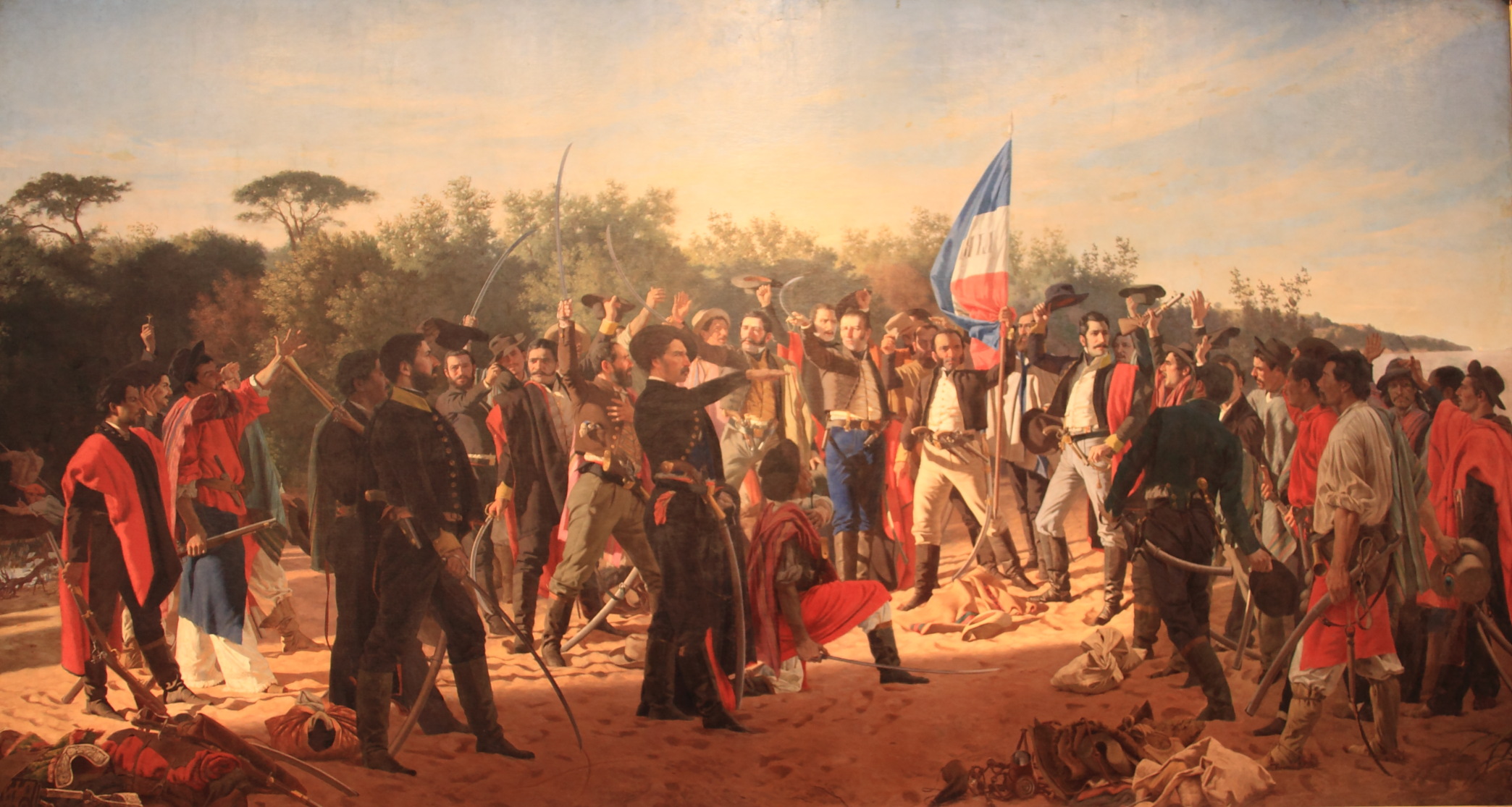 Le serment des « Trente-trois Orientaux », révolutionnaires uruguayens.