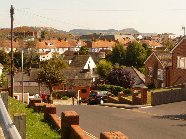 File:Lyme Regis, view of Golden Cap over lots of roofs - geograph.org.uk - 1485353.jpg