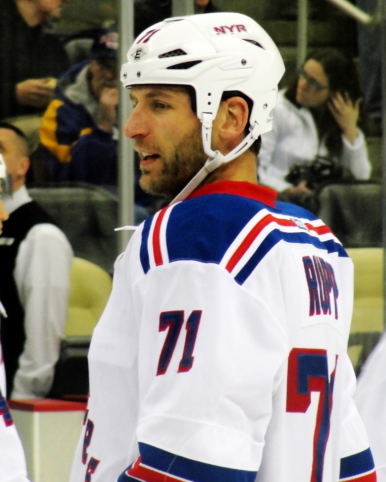 Rupp with the [[New York Rangers]] in 2012