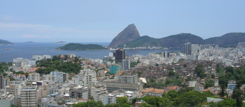 Vista da zona sul a partir do Parque das Ruínas no Rio de Janeiro - RJ. 