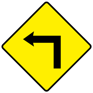 File:W050L Sharp Corner Left - Warning Sign Ireland.png