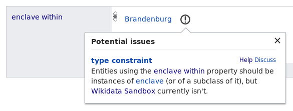 Wikidata property constraint violation report on the Wikidata item for Berlin (Q64)