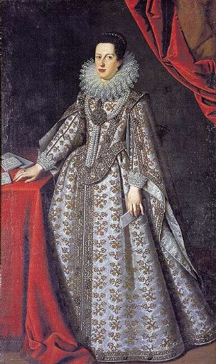 File:1621 full portrait of Caterina de' Medici as Duchess of Mantua by Justus Sustermans.jpg