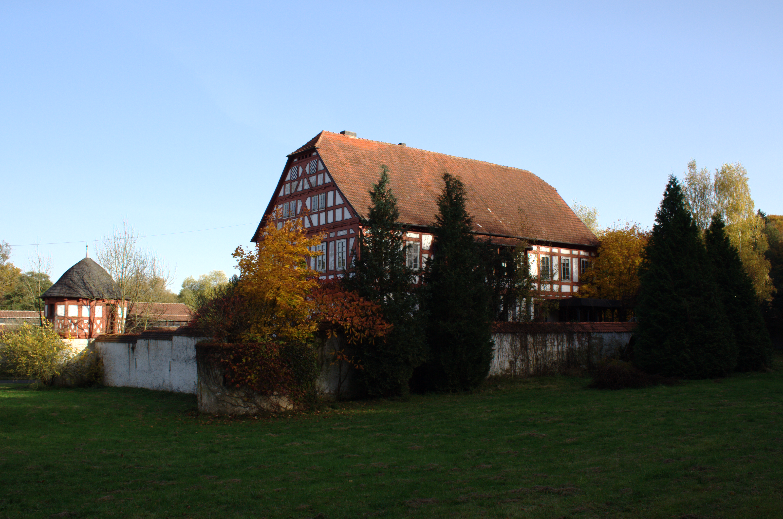 Burg Schmitthof (west) near Lehrbach / Kirtorf / Hesse / Germany