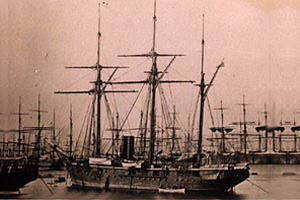 Chilean corvette <i>Chacabuco</i> (1866) 19th c. ship of the Chilean Navy