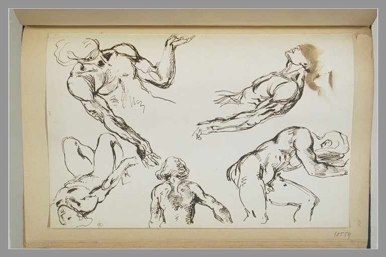 File:Delacroix - Cinq études de figures nues, RF 10559, Recto.jpg