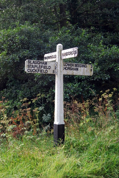 File:Direction Sign - Signpost by Slaugham Common - geograph.org.uk - 6099147.jpg