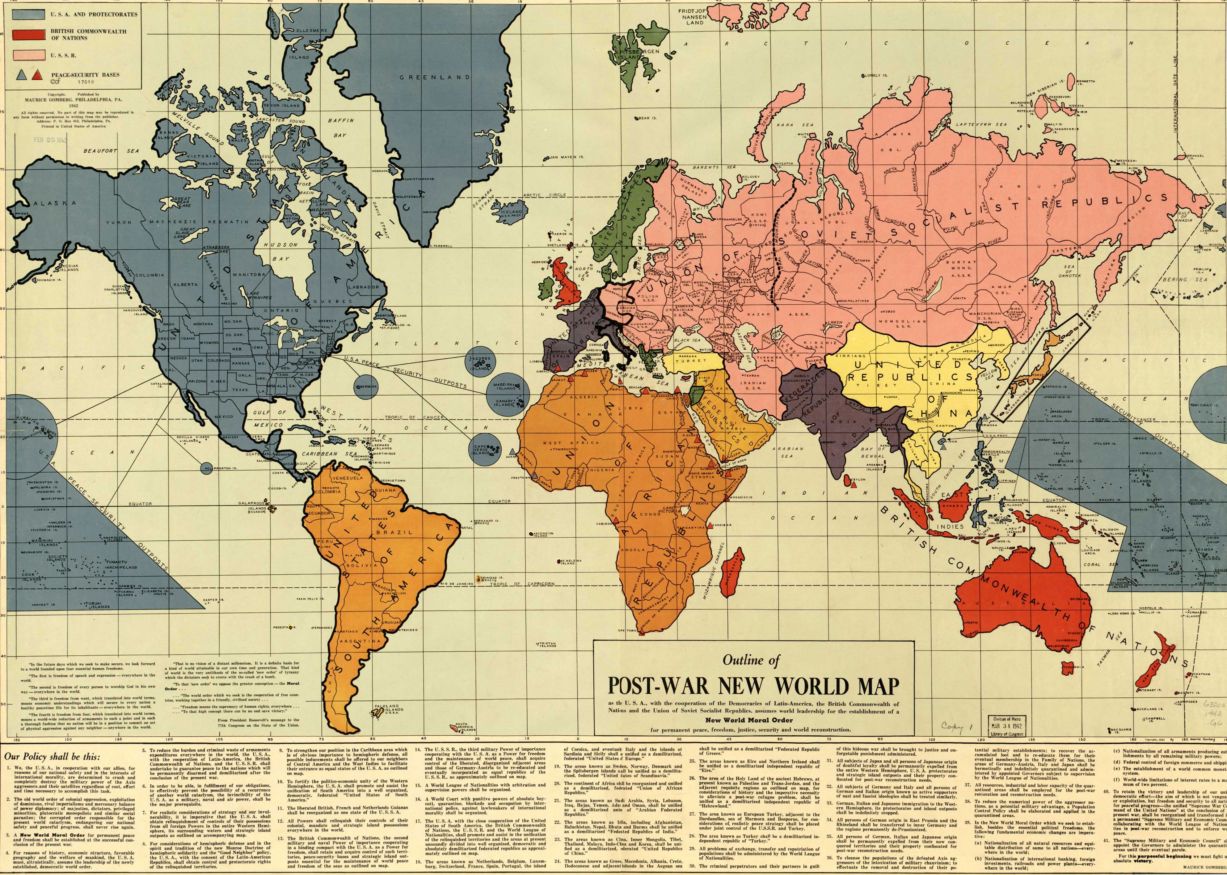 Outline Of The Post War New World Map Wikipedia
