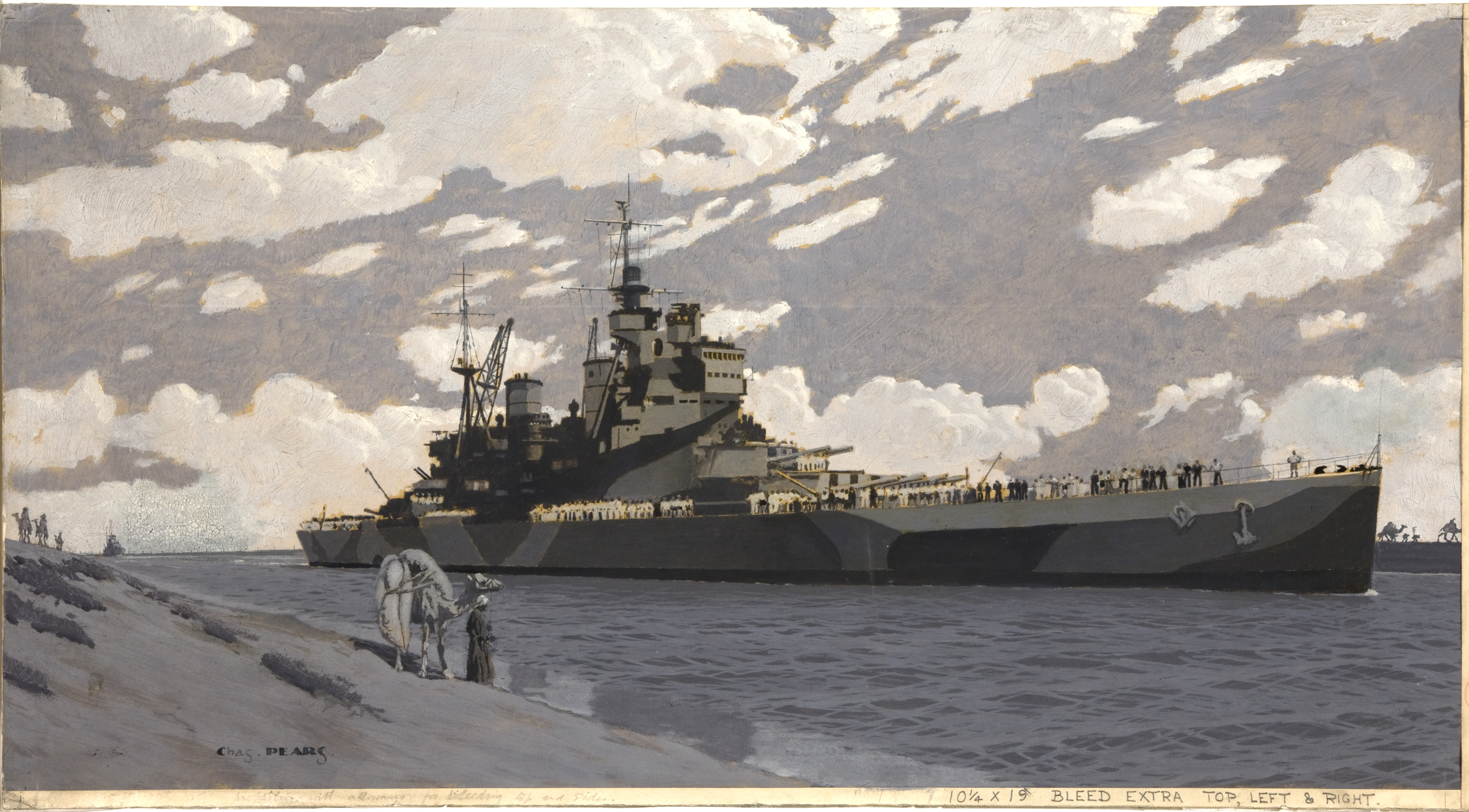 File Inf3 34 Battleship In Suez Canal Hms Howe Artist Charles Images, Photos, Reviews