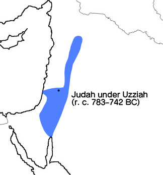 Judah at its largest extent, under Uzziah, per 2 Kings 14[a] and 2 Chronicles 26.[b]