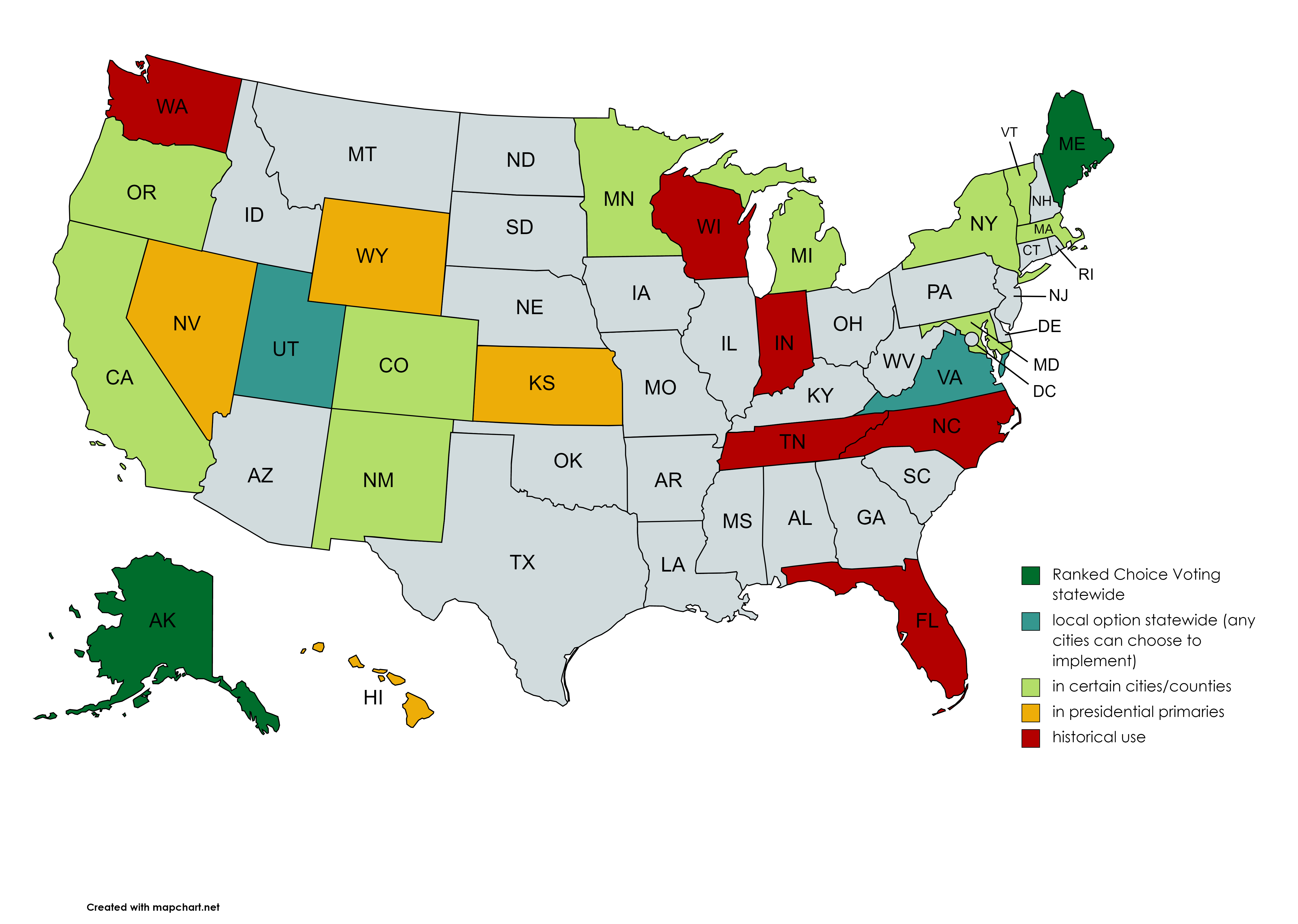 Ranked Choice Voting In The United States Wikipedia