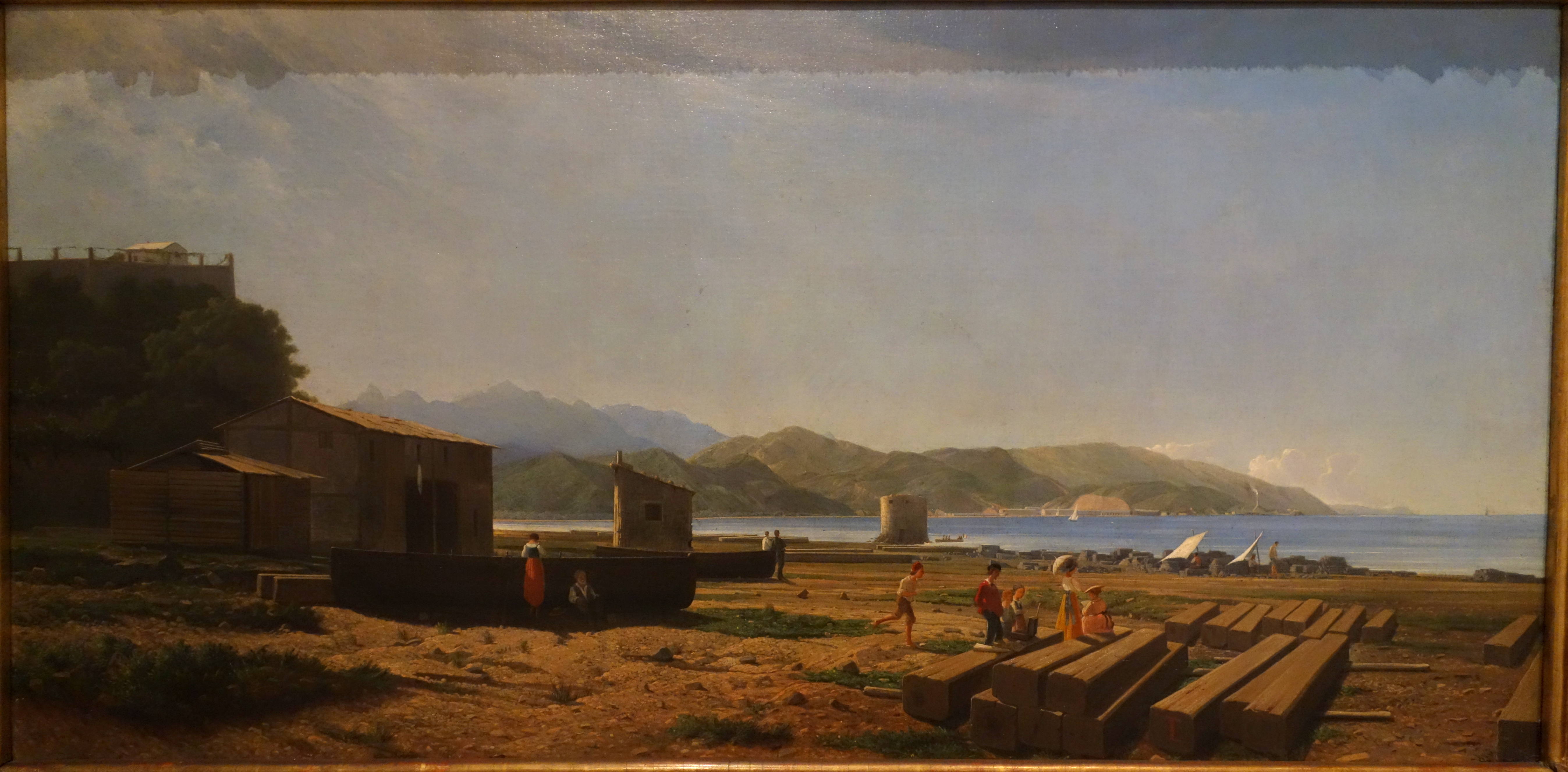 File View Of The Gulf Of Spezia By Tammar Luxoro 1825 1899 Undated Oil On Canvas Accademia Ligustica Di Belle Arti Dsc02340 Jpg Wikimedia Commons