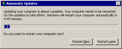 Usability Windows restart prompt