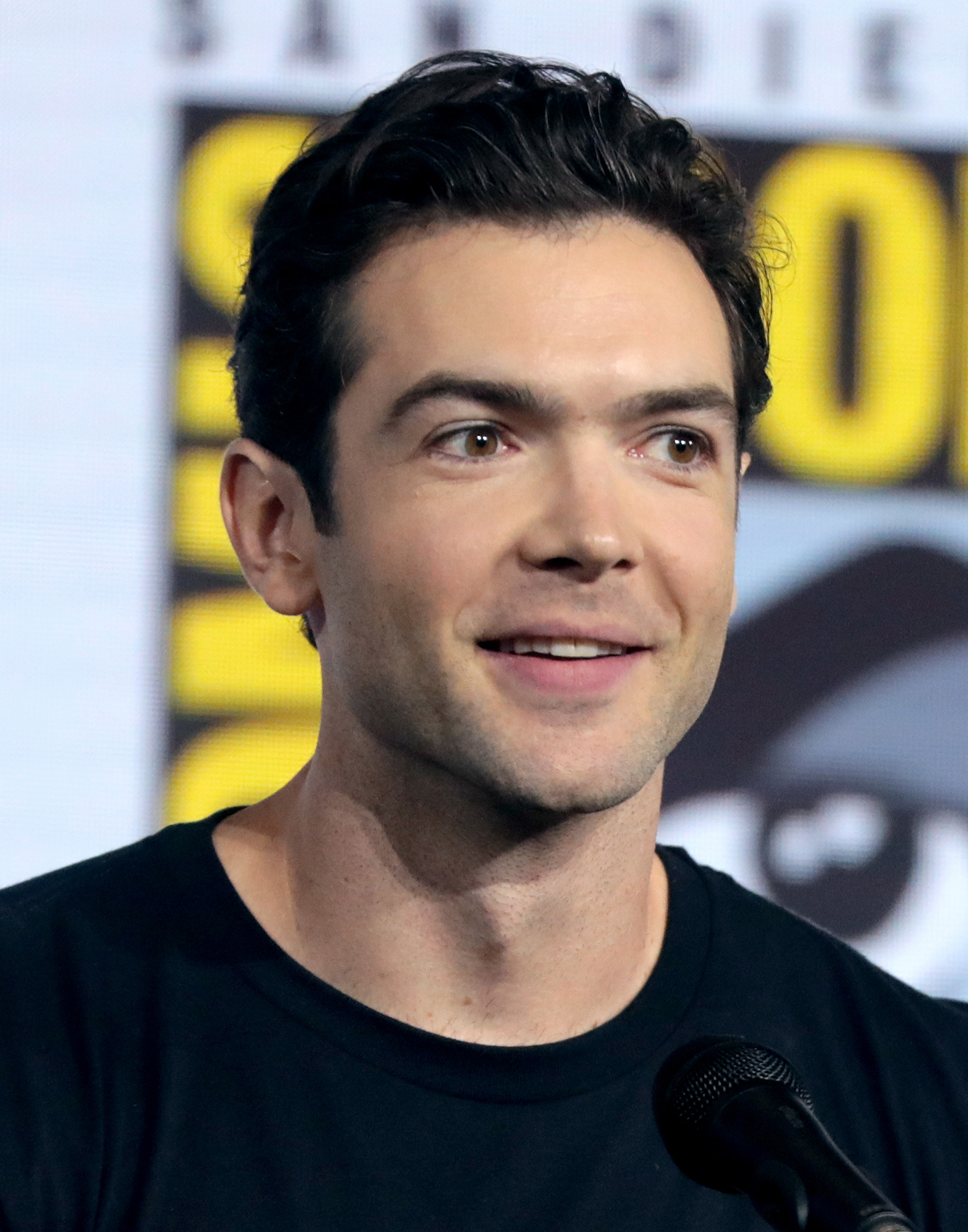 Peck at the 2019 [[San Diego Comic-Con]]