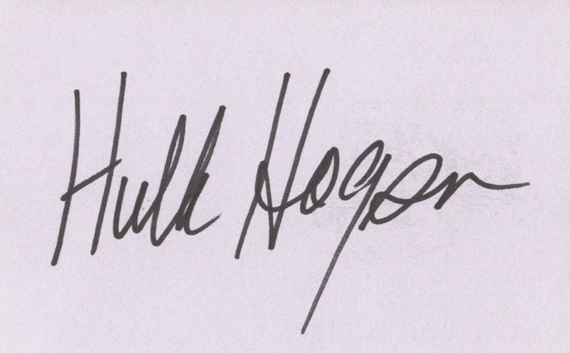 Black Frame HULK HOGAN WWE Signed Autograph Mounted Photo Reproduction PRINT A4 Rare #494 297 x 210mm 