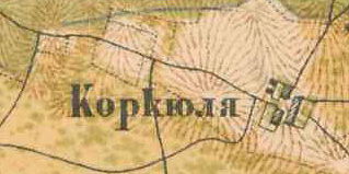 План деревни Корпикюля. 1885 год