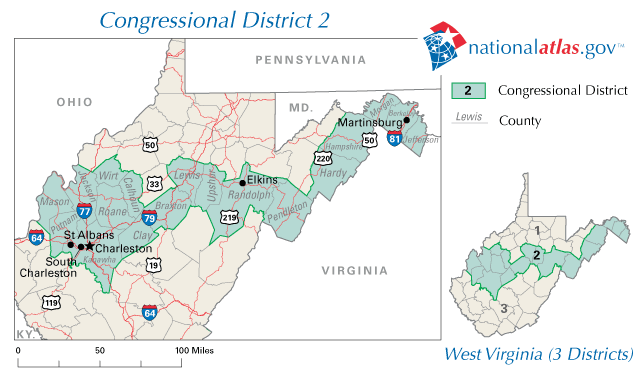 File:United States House of Representatives, West Virginia District 2 map.png