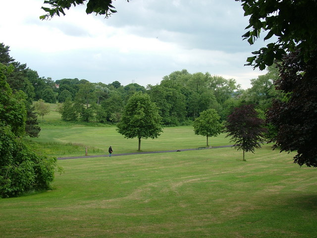 Walking the dog, Holywells Park - geograph.org.uk - 1360074