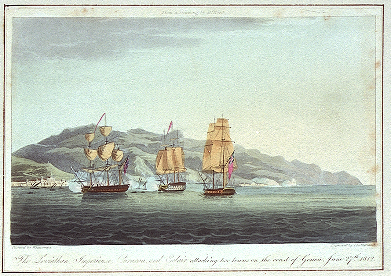 French admiral Lamothe-Piquet, to protect a convoy at Martinique, engages  six English ships so bravely that the English congratulate him Date: 18  December 1779 - SuperStock