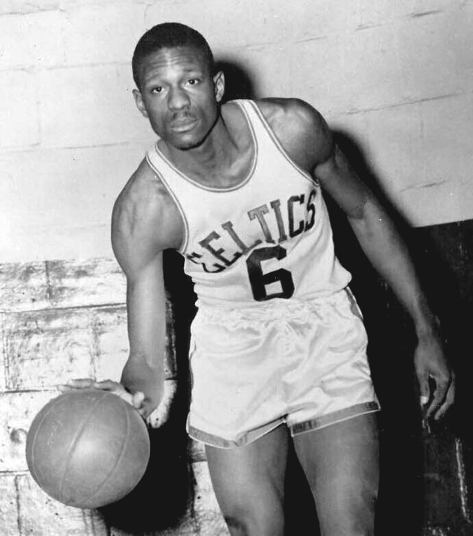 Russell with the [[Celtics]], {{c.|1960}}