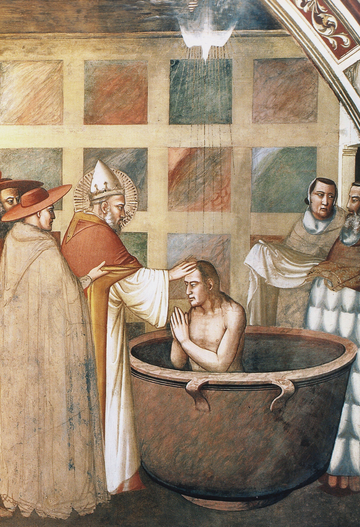 Maso di Banco, Storie di san Silvestro, Battesimo di Costantino, Cappella Bardi di Vernio, Santa Croce, Firenze