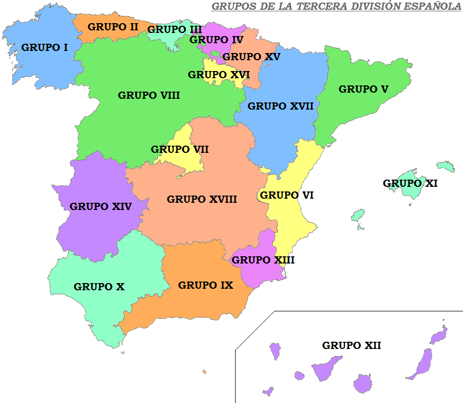 Archivo:Grupos de Tercera División Española.png - Wikipedia, libre