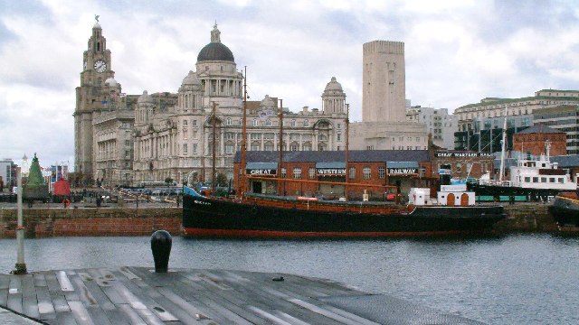 File:Looking over the Canning Half-tide Dock toward the Liver Buildings - geograph.org.uk - 49864.jpg