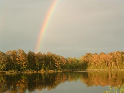 Rainbow over Cumberland Pond