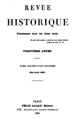 Image illustrative de l’article Revue historique (France)