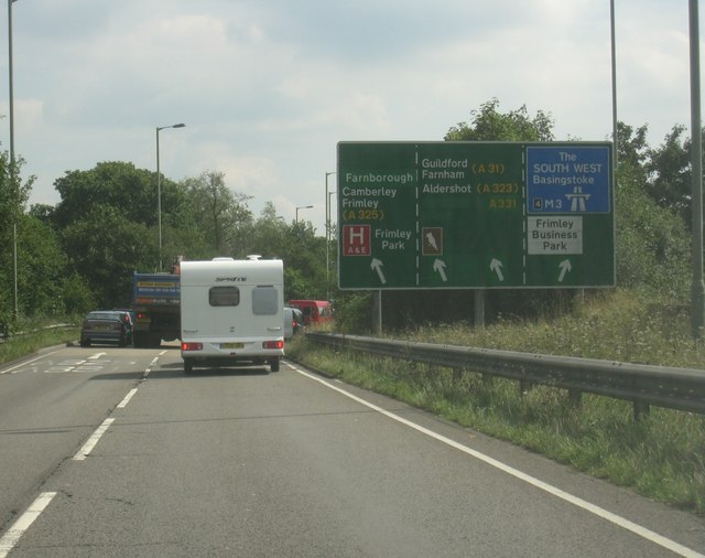 File:Slow going - A331-M3 junction - geograph.org.uk - 2561244.jpg