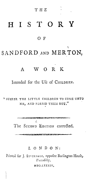 <i>The History of Sandford and Merton</i>