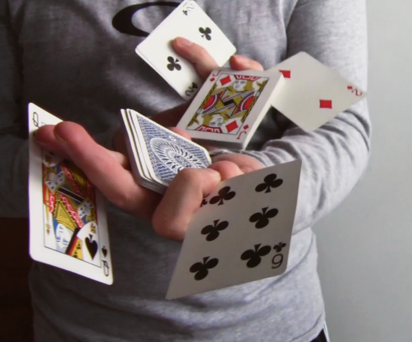 Bicycle Brand Poker Cards!! Split Deck Magic Trick!