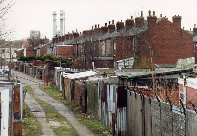 File Lock Lane allotments and backs . geograph 523146