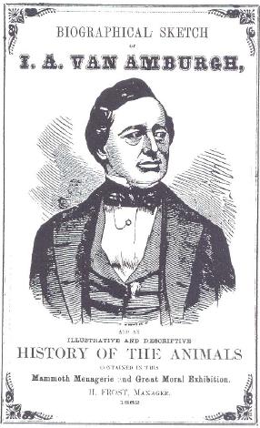 Isaac Van Amburgh Biographical Sketch, ca. 1860