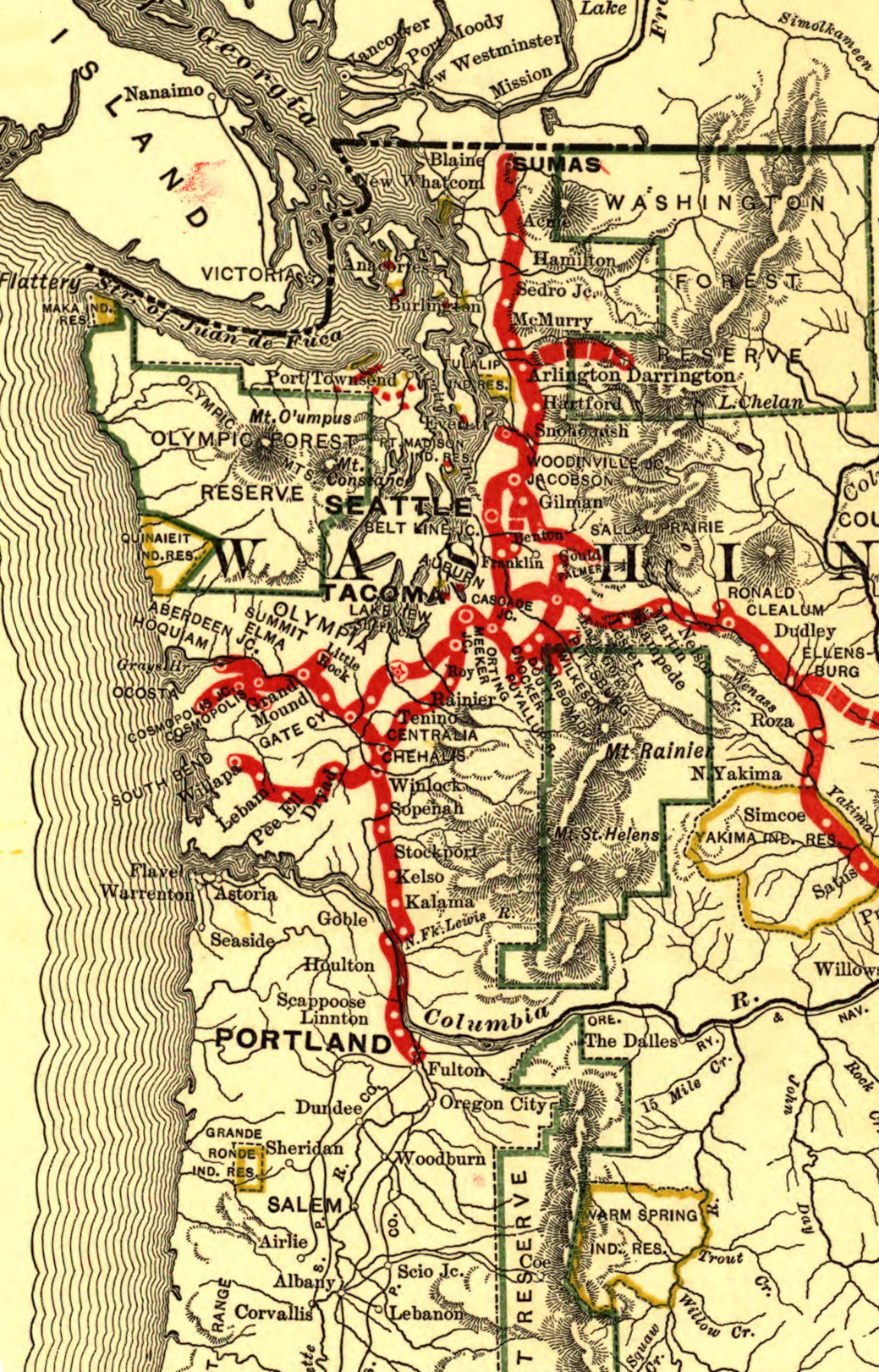 great northern railroad routes