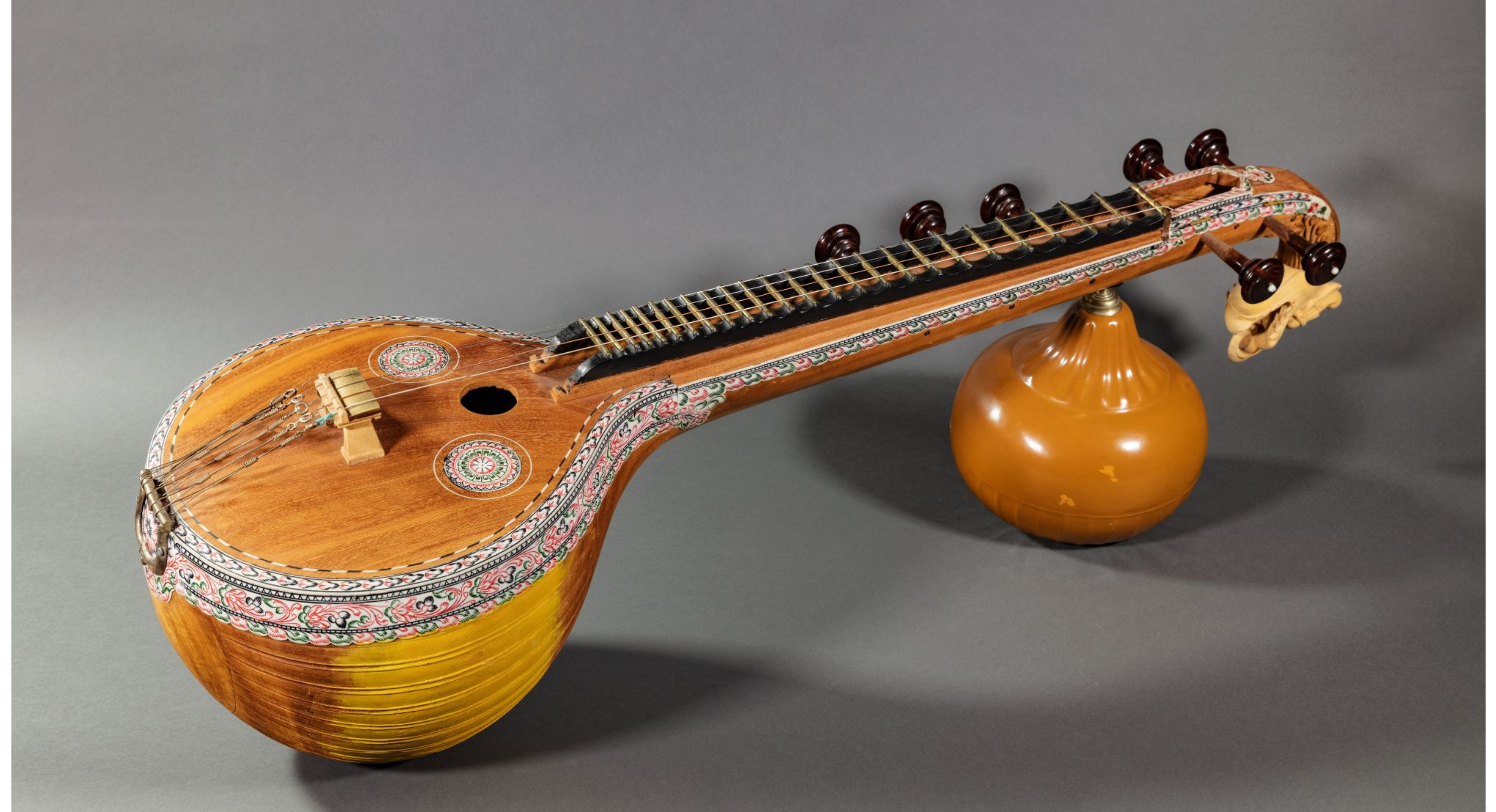 Goddess Saraswati Playing Veena on Singhasan Brass Idol