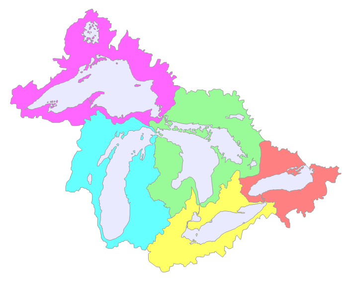 File:Sub-basins Great Lakes Basin.png