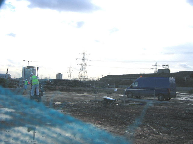 File:View over the future Olympic Aquatic Centre site, Carpenter's Road - geograph.org.uk - 334360.jpg