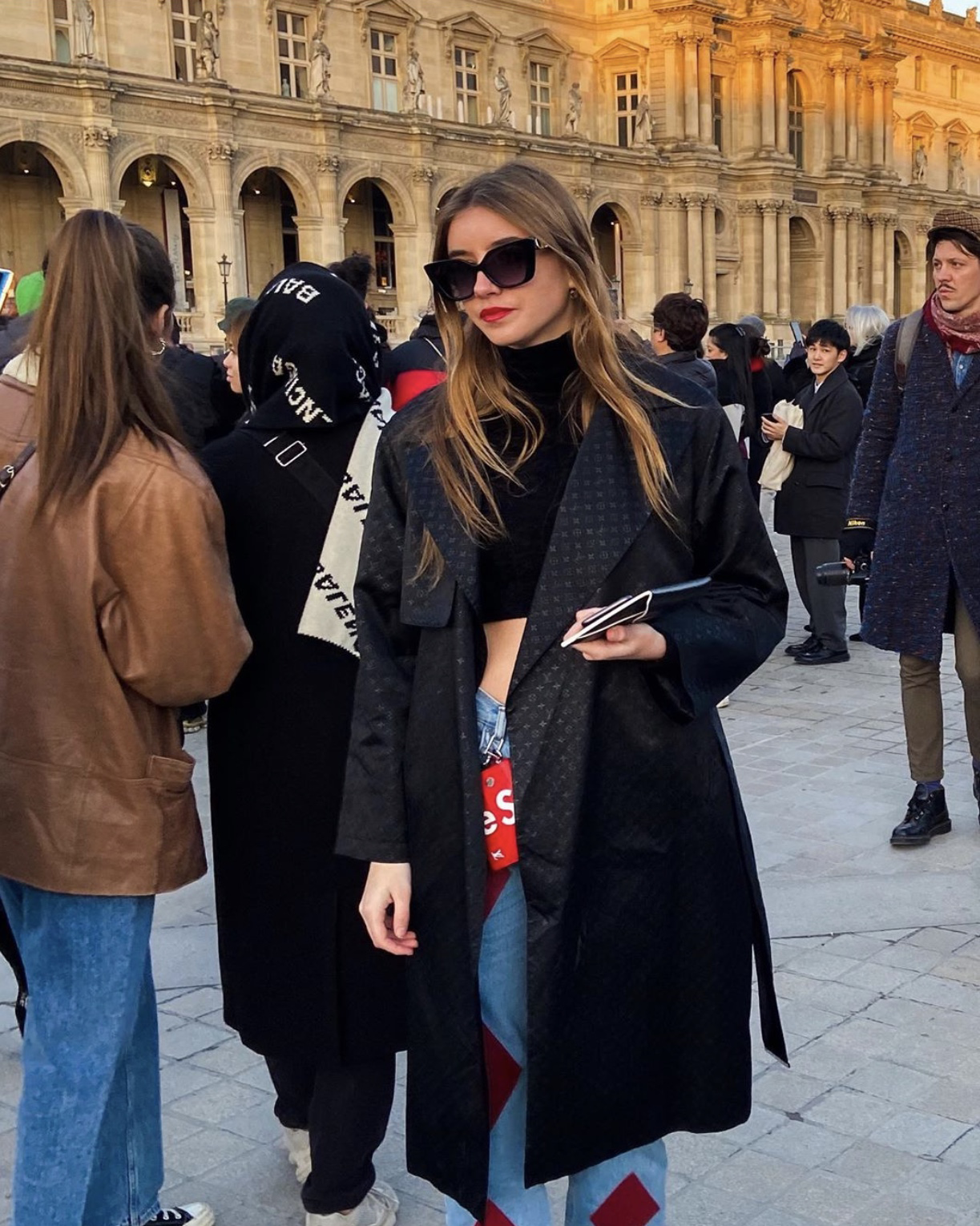 Louis Vuitton Street Style Logo Trench Coats