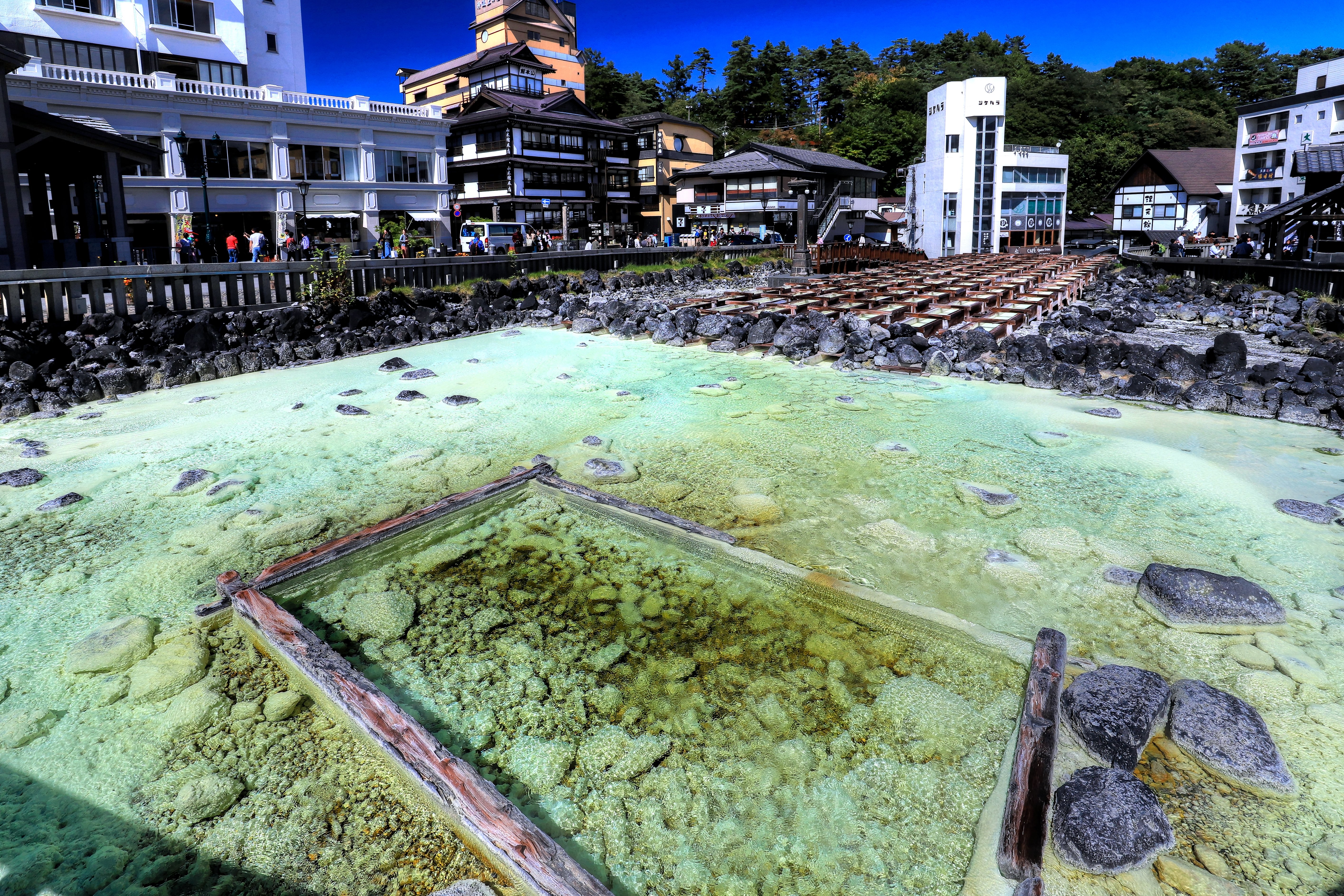 File 草津温泉の湯畑01 Jpg Wikimedia Commons