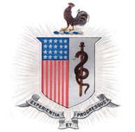 Army Medical Department regimental coat of arms (1863) uses the Rod of Asclepius 1863AMEDDCoA.jpg