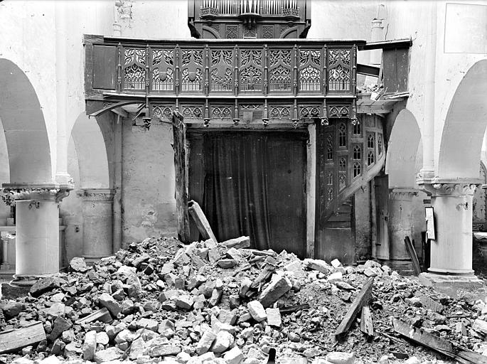 File:Eglise Saint-Rémi - Tribune de la nef, côté ouest - Sacy - Médiathèque de l'architecture et du patrimoine - APMH00022388.jpg